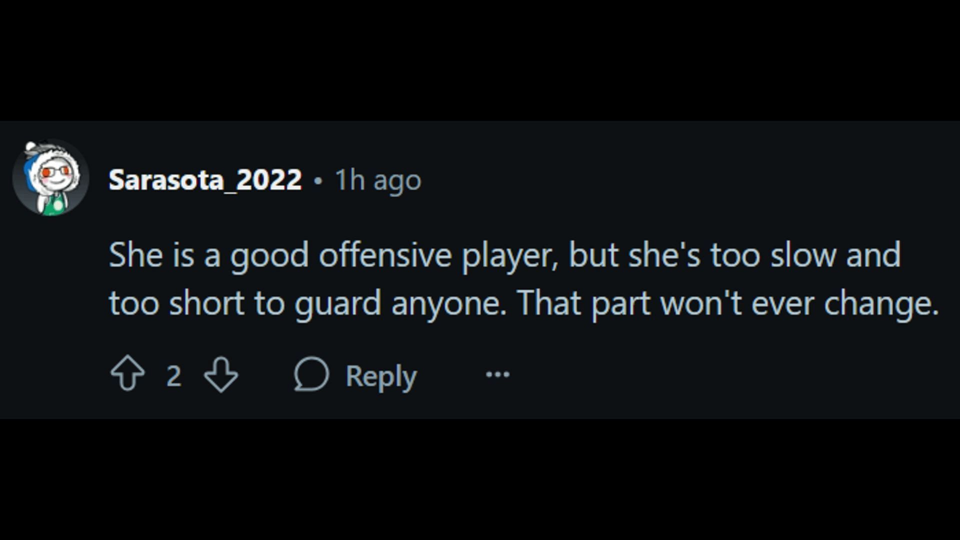 One Reddit user calls Hailey Van Lith "too slow and too short." Credit: WNBA Reddit